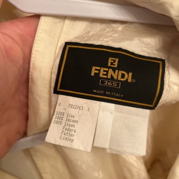 Beautiful Vintage Linen Fendi Backless Blazer - Picture 6 of 7
